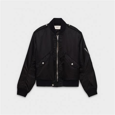 bomber celine|Celine twill bomber jacket.